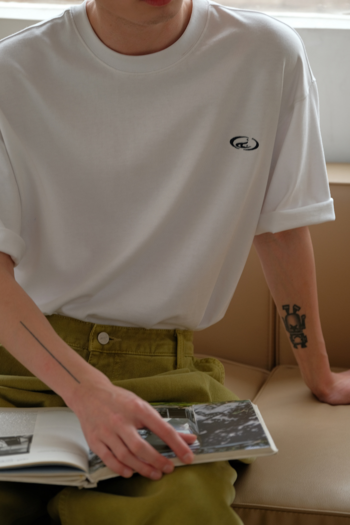 Minimal Embroidered Logo Tee