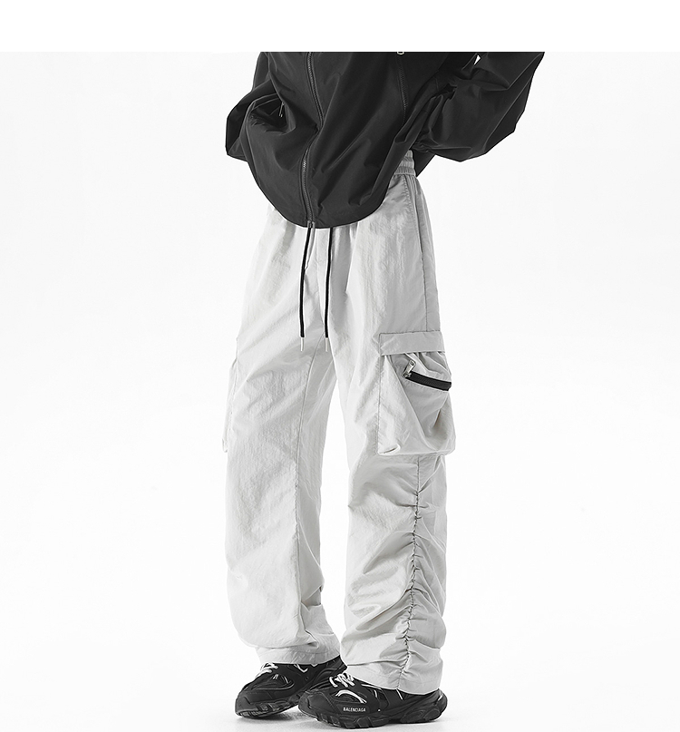 Loose Fit Tech Fabric Cargo Pants