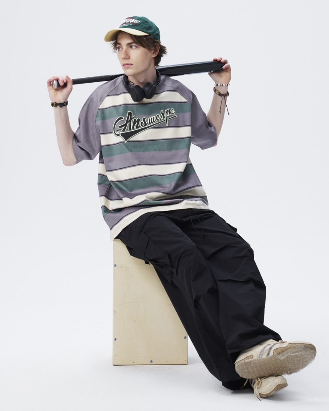 Retro Collegiate Stripe Raglan Tee