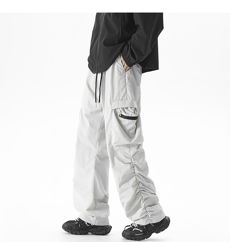 Loose Fit Tech Fabric Cargo Pants