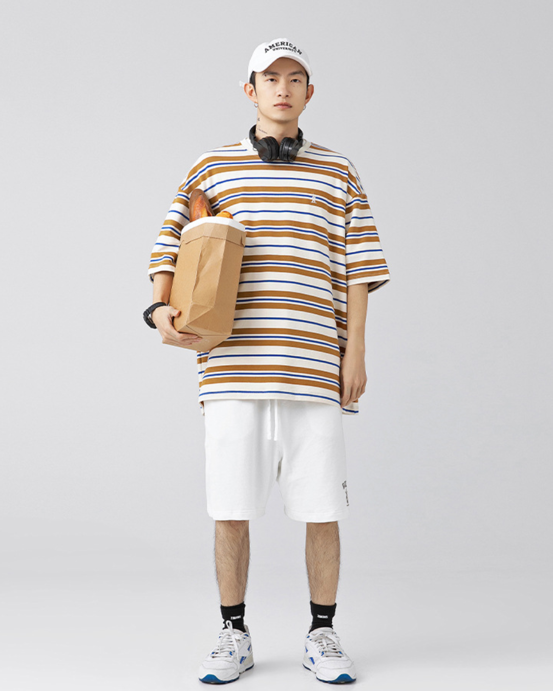 Retro Border Loose Fit Striped Tee