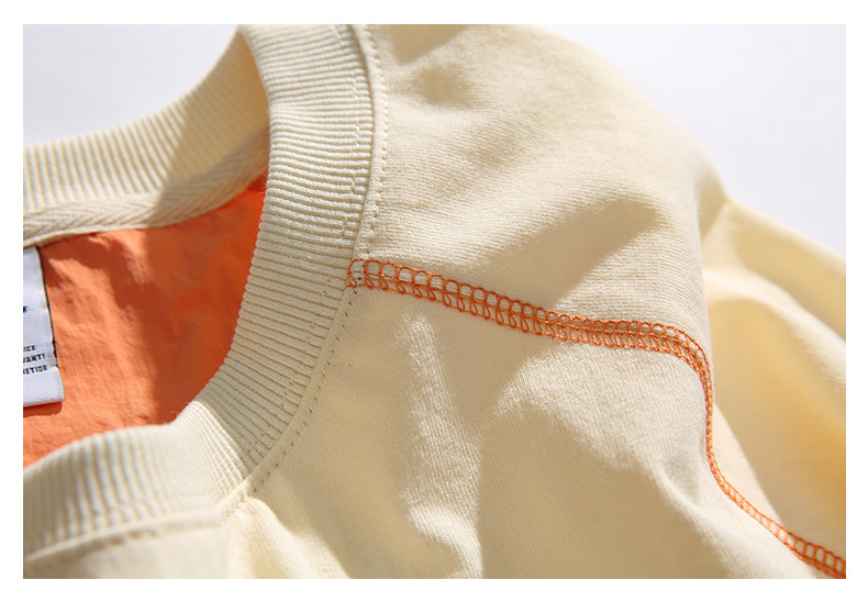 Contrast Fabric Panel Raglan T-Shirt