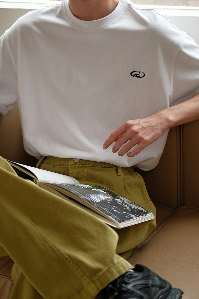 Minimal Embroidered Logo Tee