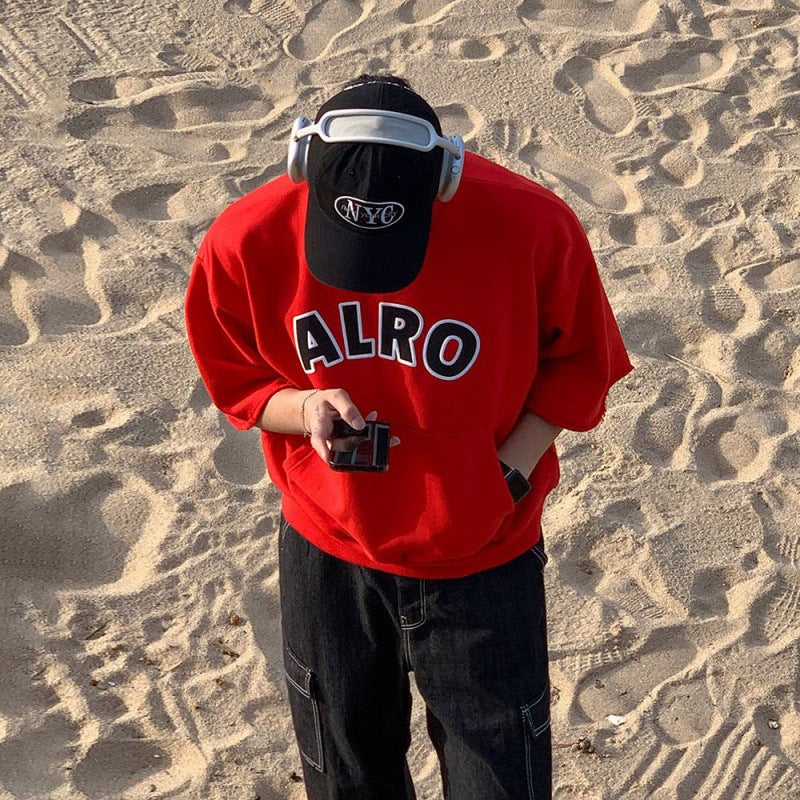 【ALRO】Half-Sleeve Logo Sweatshirt