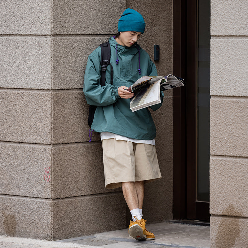 Color-Blocked Pullover Mountain Parka