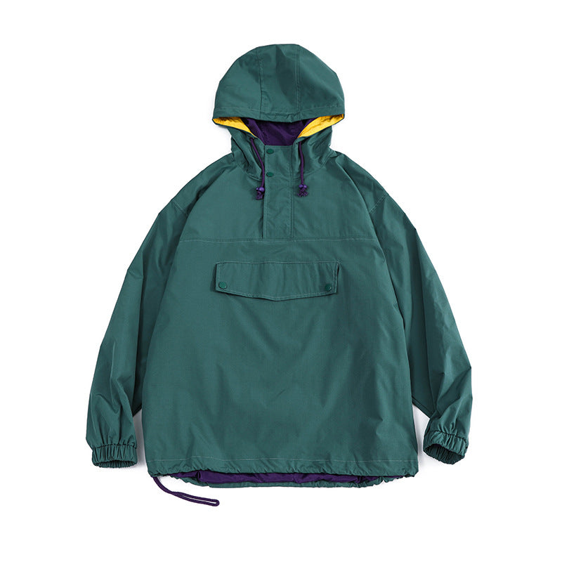 Color-Blocked Pullover Mountain Parka