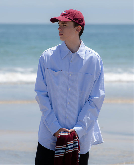 Ocean Breeze Stripe Panel Shirt