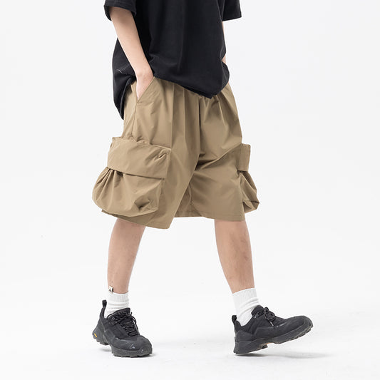Balloon Pocket Utility Cargo Shorts