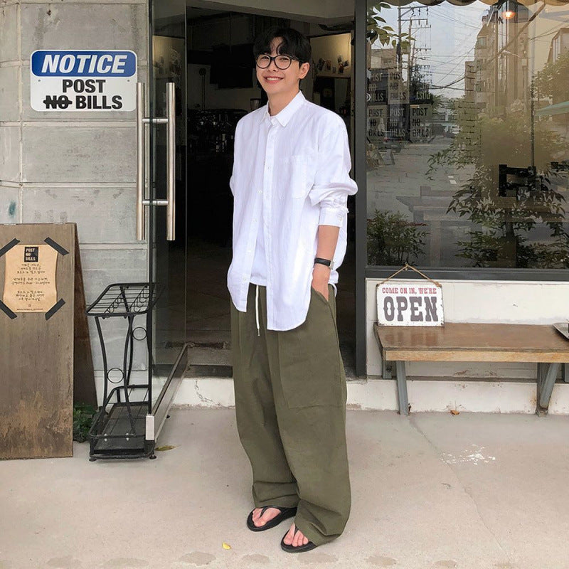 Loose Fit Drawstring Easy Pants