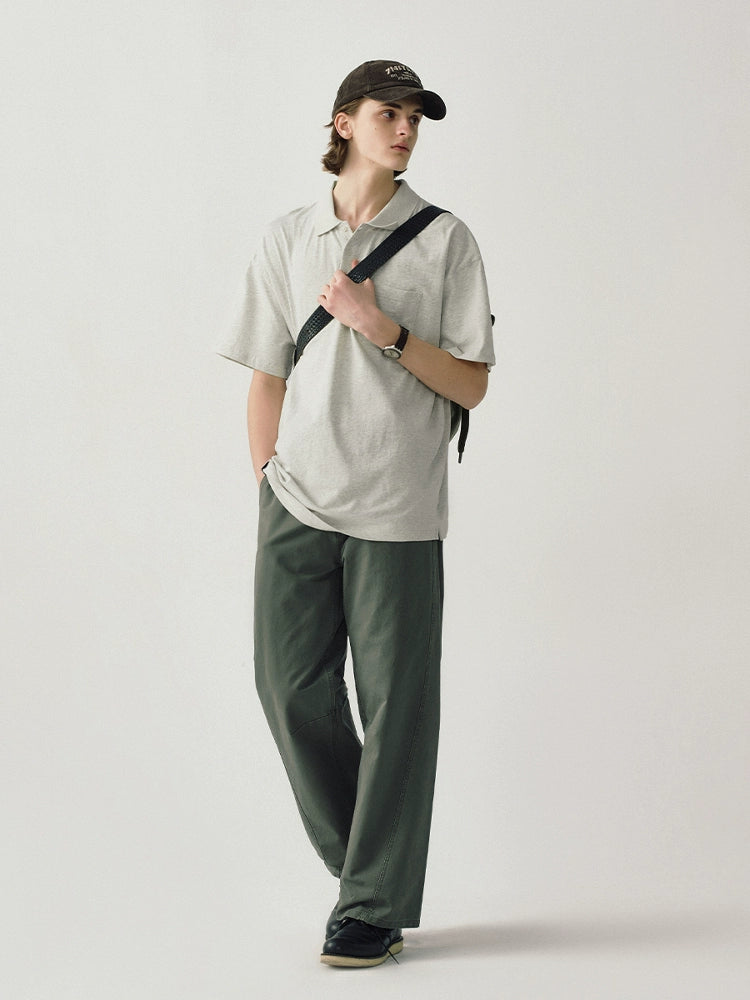 Embroidered Pocket Polo Shirt