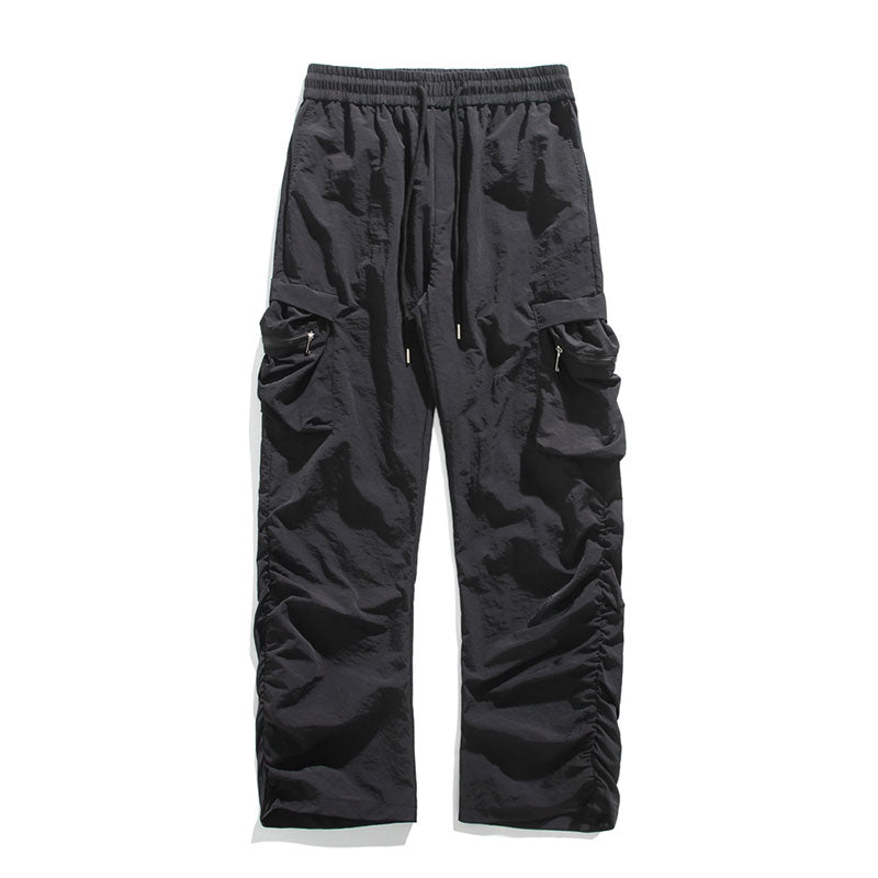 Loose Fit Tech Fabric Cargo Pants