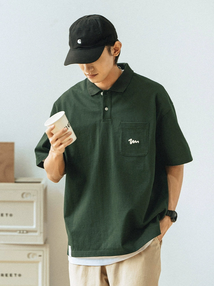 Embroidered Pocket Polo Shirt