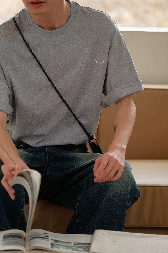 Minimal Embroidered Logo Tee