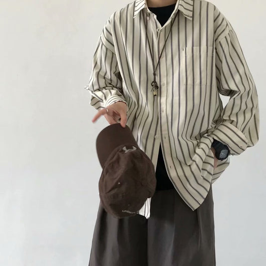 Vintage Stripe Loose Fit Shirt