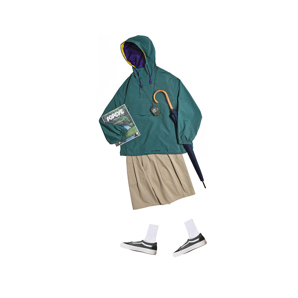 Color-Blocked Pullover Mountain Parka