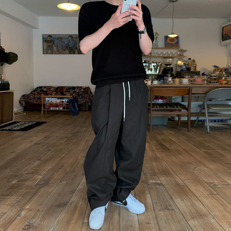 Loose Fit Drawstring Easy Pants