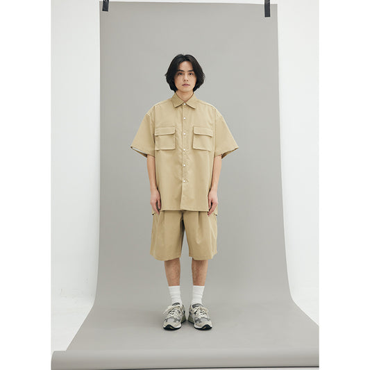 Boxy Utility Pocket Short-Sleeve Shirt