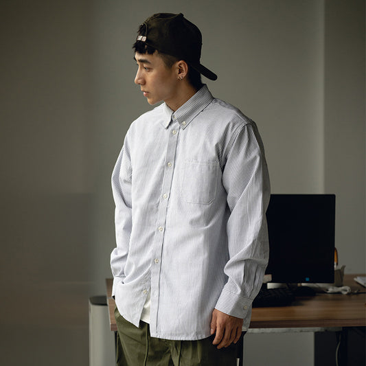 Classic Oxford Stripe Button-Down Shirt