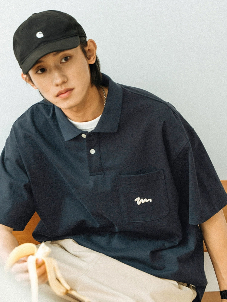 Embroidered Pocket Polo Shirt